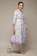 White LIVA Flared Kurta image number 5